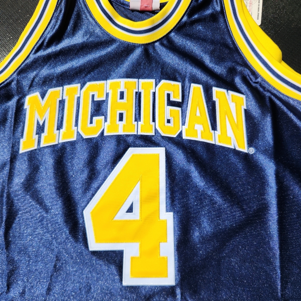 100% Authentic Chris Webber Mitchell & Ness 91 92 Wolverines Jersey Size 48 XL - Picture 3 of 10